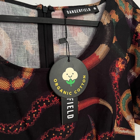 Robe Dangerfield dress snake serpent print cotton flare babydoll goth killstar - Picture 4 of 5